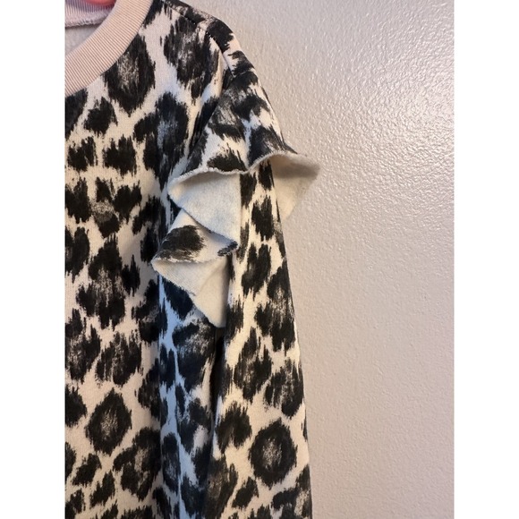 Crewcuts NWT Dress Girls 8 Animal Print Leopard Ruffle Long Sleeve Cotton Blend - Picture 2 of 10